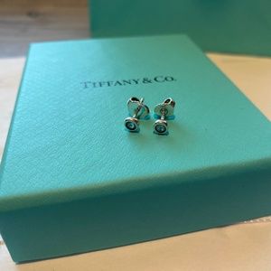 Tiffany Aquamarine Color by the Yard Earrings USED